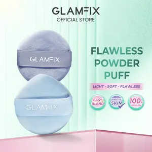 GLAMFIX Flawless Loose Powder Puff 2pcs Spons Bedak Tabur Cotton Puff Alat Kecantikan Makeup