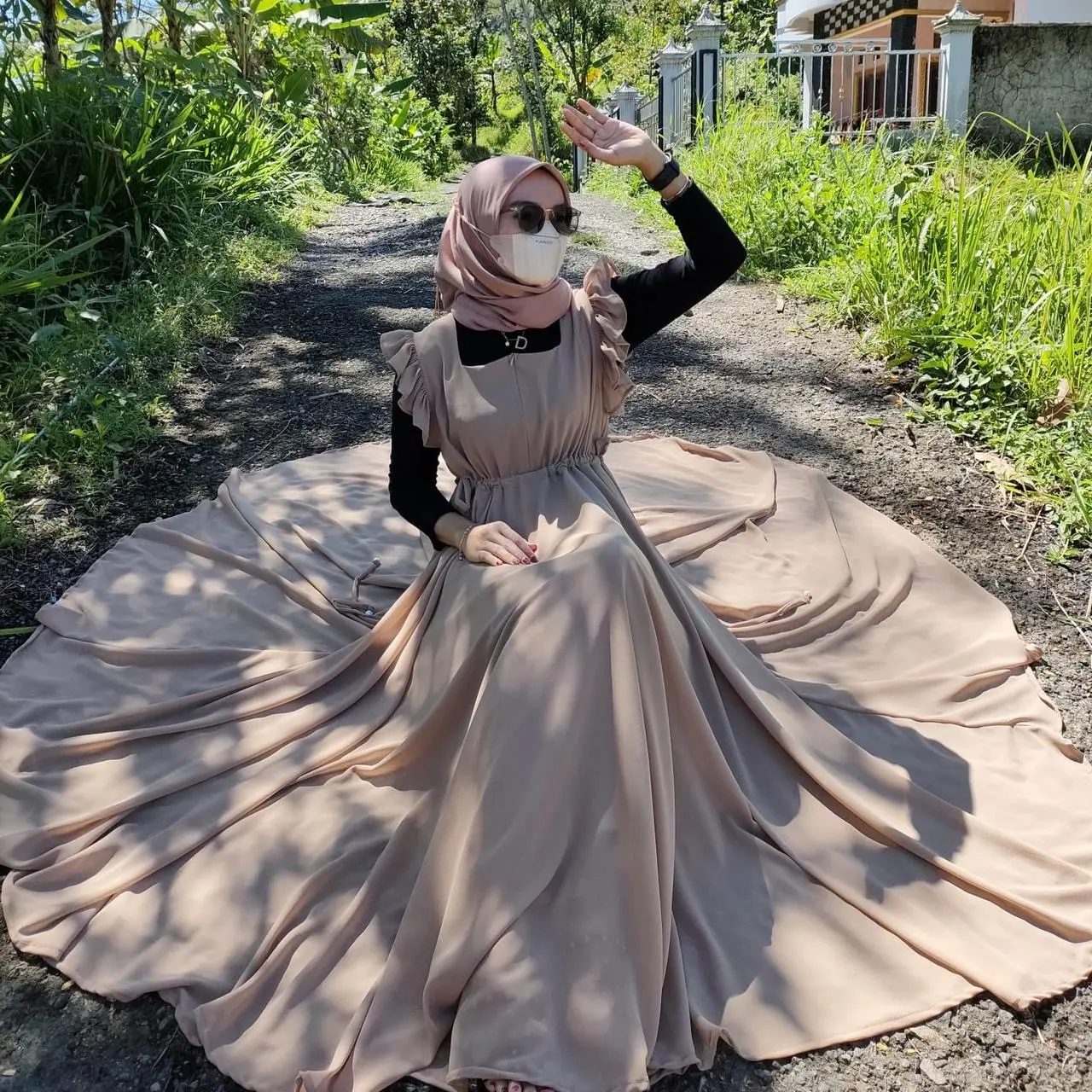 Flo dress polos by daily ukhti Polos Wanita