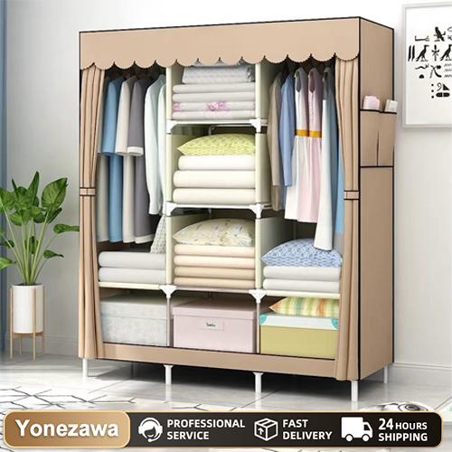Tủ quần áo vải 1 2 3 ngăn dành cho gia đình nhỏ Tủ Vải Đựng Quần Áo Khung Kim Loại Tủ Treo Quần Áo Đa Năng Thông Minh