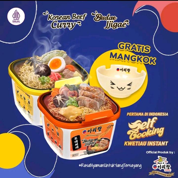 Mie Arirang Budaejigae Curry Self Cooking 2Box - kuah, Noodles Instan Pedas 0