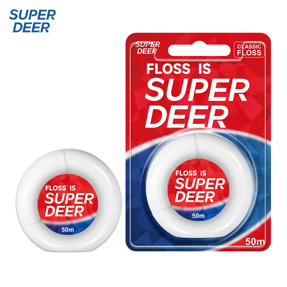 Super Deer 1PCS/3PCS/6PCS Dental Floss Roll Portable Free-cutting Interdental Cleaning Floss Roll Fresh Breath Oral Care Tool