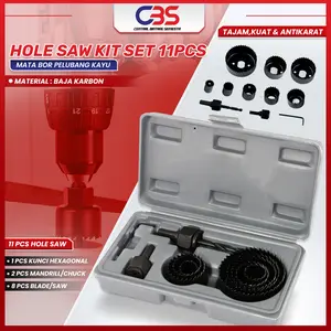 Mata Bor Hidroponik Hole Saw 11pc Untuk Pelubang Kayu Bambu Paralon Hasil Maximal Mata Bor Kayu Bahan Baja Bor Pembuat Lubang Tajam Anti Karat