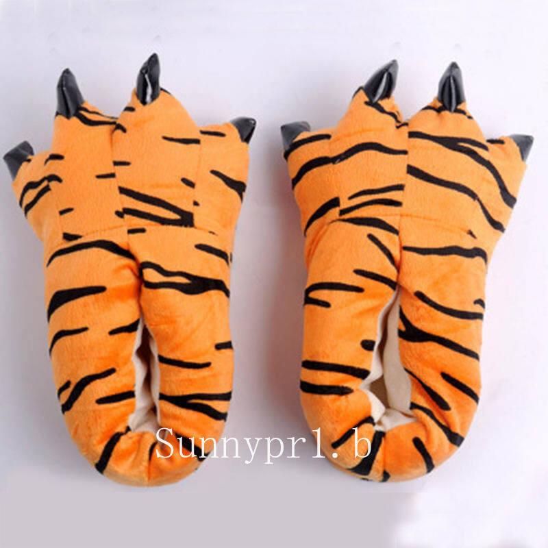Cartoon Animal Shoes Paw Shoes Autumn and Winter Lovers Bag with Warm Shoes Men and Women Children Monster Home Shoes 3