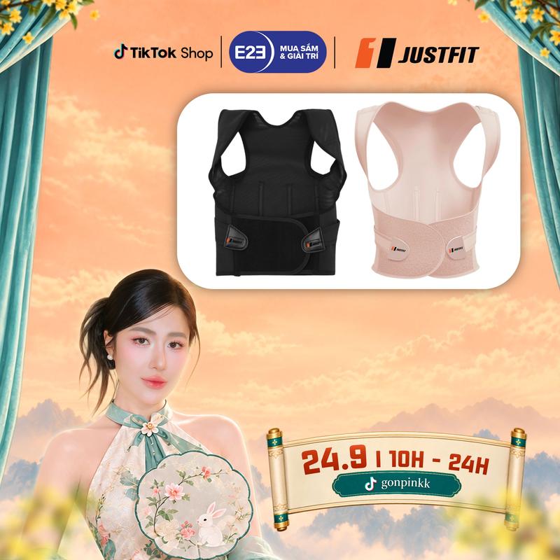 Đai Hỗ Trợ Tư Thế Lưng JUSTFIT – Đai Chỉnh Dáng Lưng, Định Hình Tư Thế Khi Làm Việc & Thể Thao