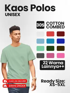 KAOS POLOS PREMIUM 100% COTTON COMBED 30S Lembut