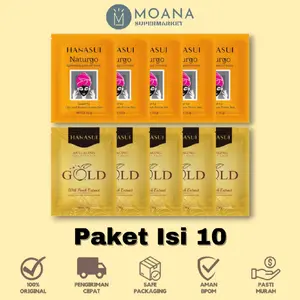 [1BOX=10PCS] Hanasui Masker Naturgo / Gold Peel Off Mask Sachet 10 Gr | Masker Komedo Anti Aging