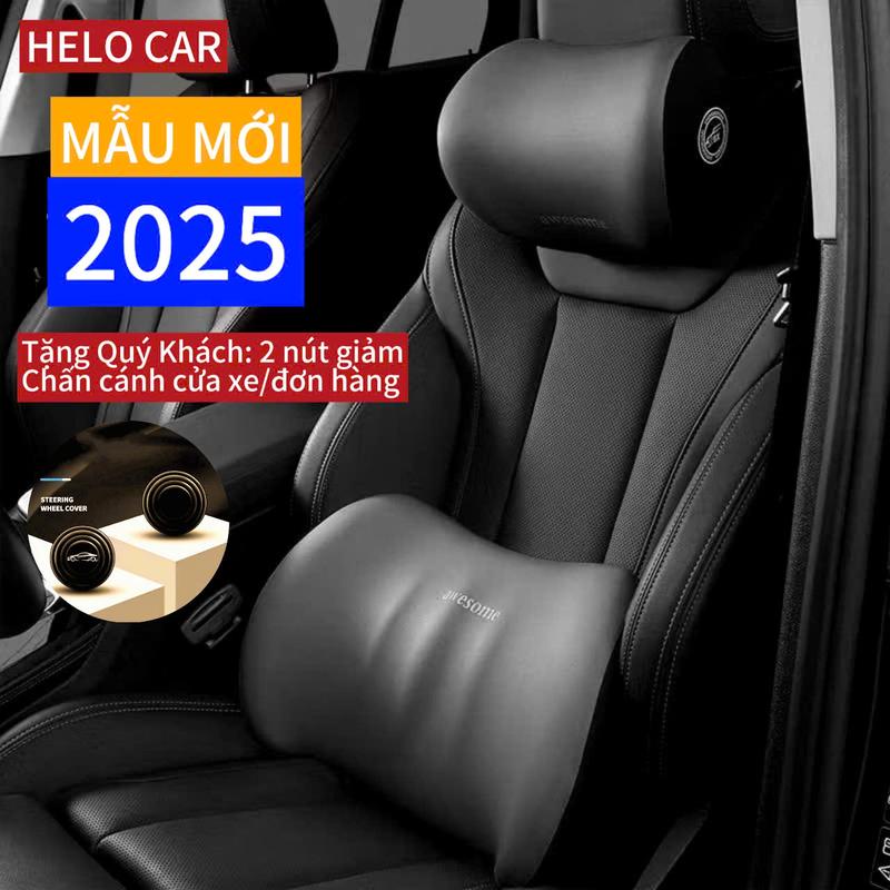    MẪU MỚI-CÔNG THÁI HỌC   GỐI TỰA XE Ô TÔ awesome Lõi cao su non vỏ vải co giãn thoáng khí Gối tựa đầu và lưng xe ô tô hỗ trợ giảm đau lưng cổ vai gáy khi lái xe 