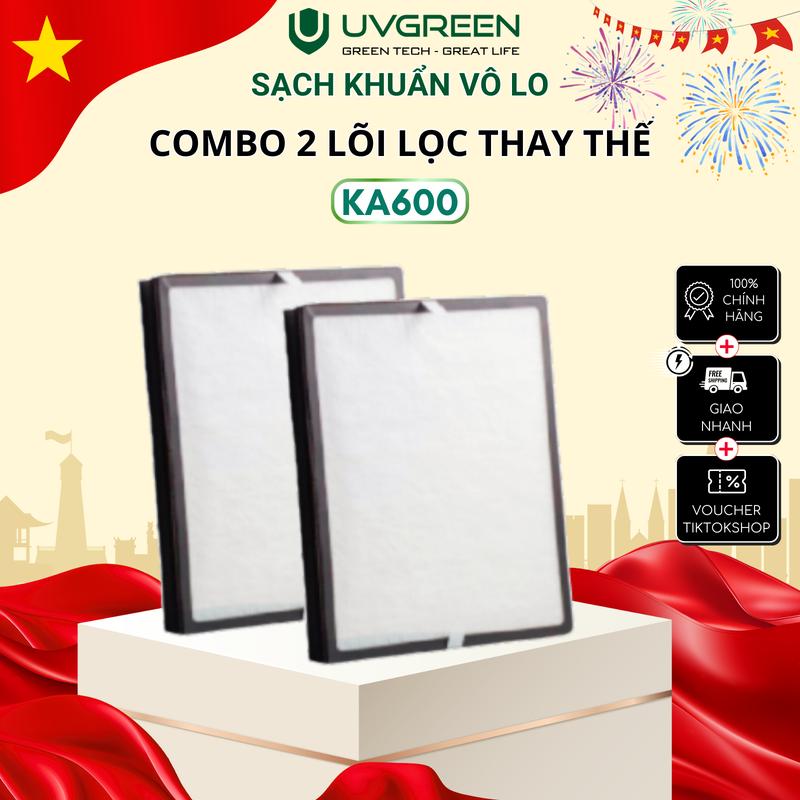 Combo 2 Lõi Lọc KA600 - Màng Lọc HEPA H13 Diệt Khuẩn Cho Máy Lọc Không Khí UVGREEN