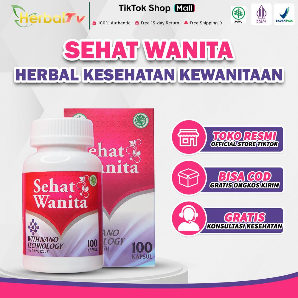 Sehat Wanita 100 Kapsul Asli Original - Herbal TV Official Store