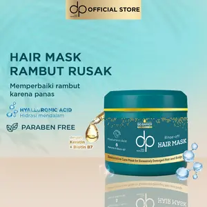 DP Daily Perfection Bio Barrier Hair Mask 200 ml - Salt Free Shampo SLS Free Sulfate Free Bebas Garam Sampo Keratin Biotin Sampoo Rambut Lebih Sehat Anti Rontok Ketombe Halal Hijab