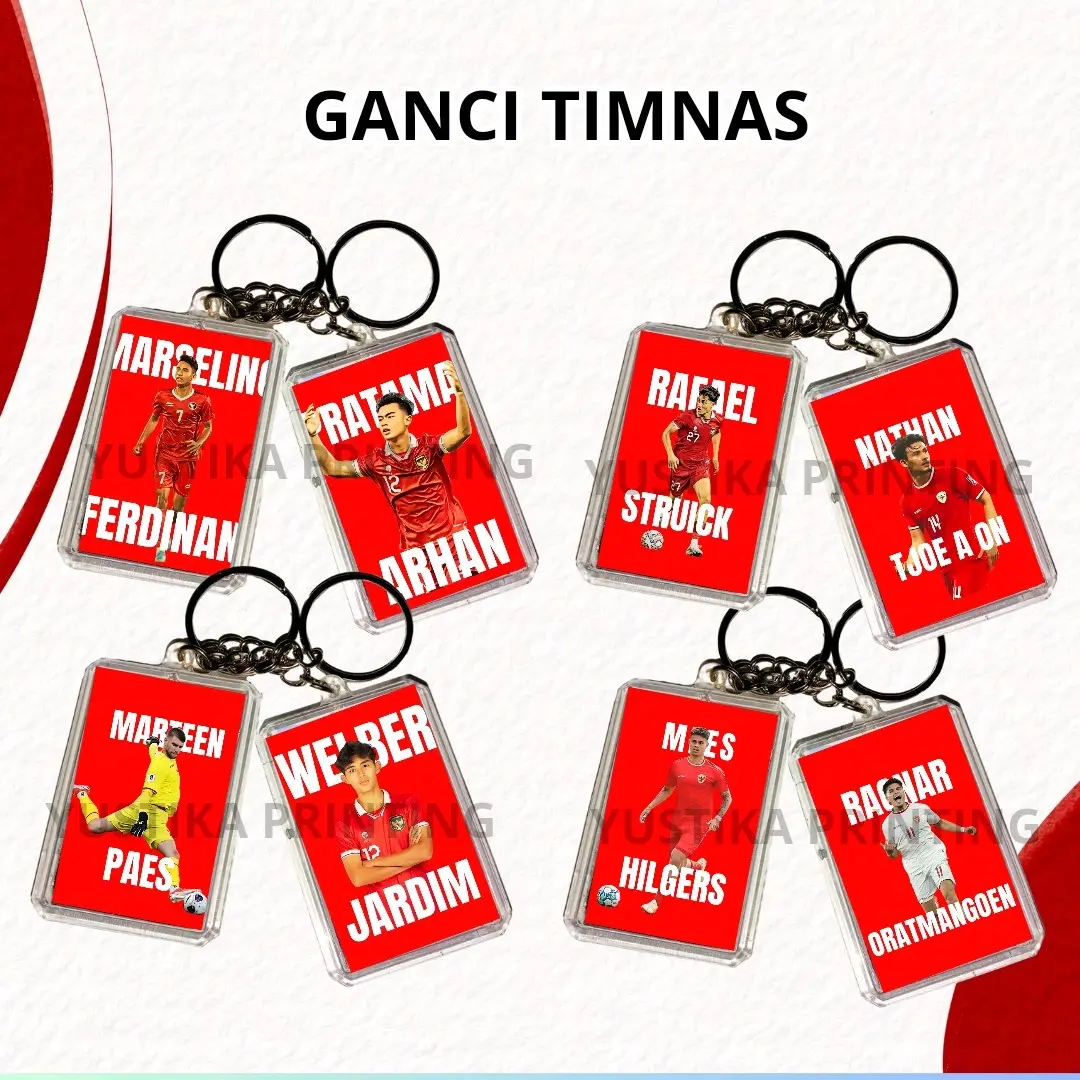 (GANCI) Gantungan Kunci Pemain Bola Timnas Indonesia - FREE PC RANDOM