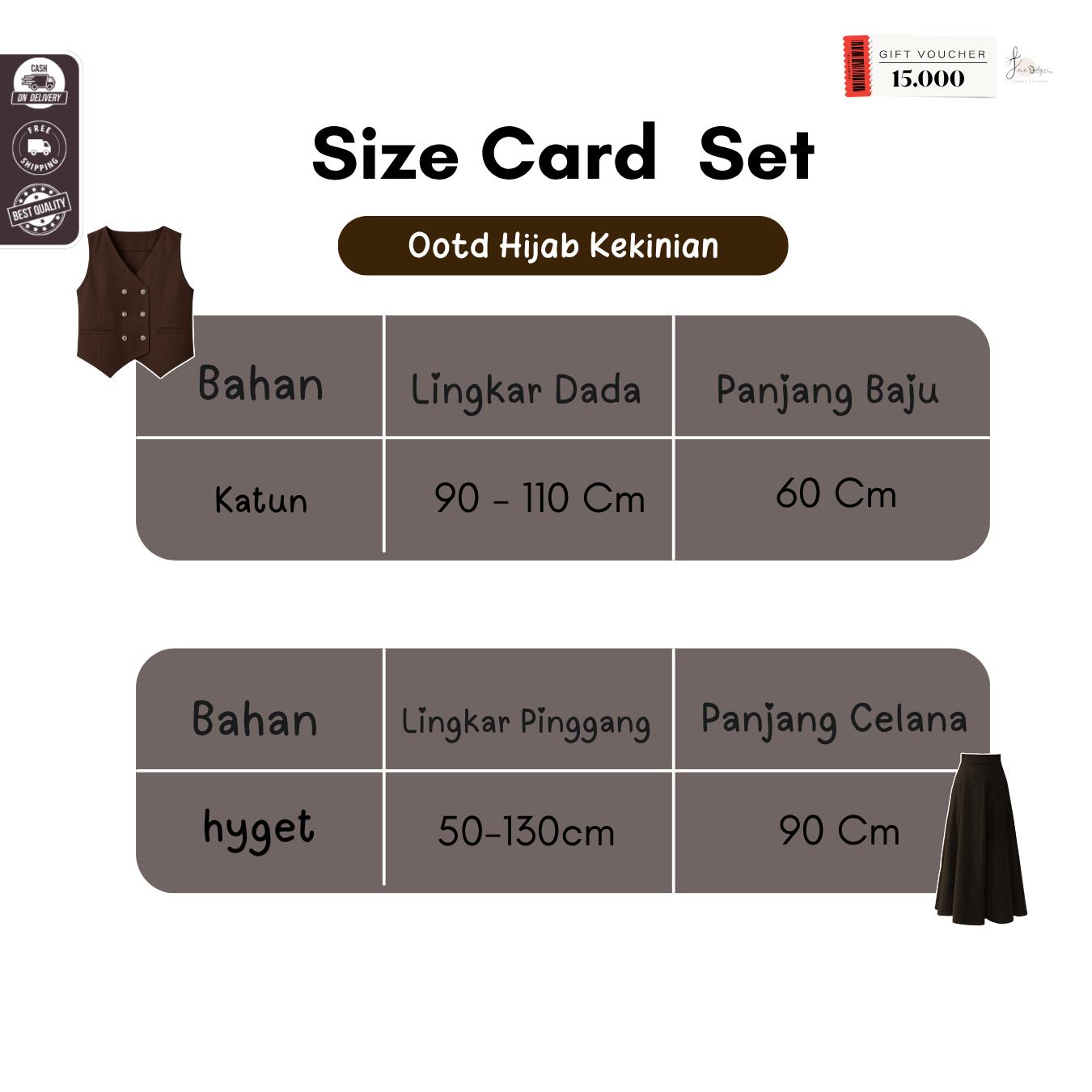 One Set Outfit Yearbook Vintage Viral Muslim (Atasan Vest Kancing+Atasan Kemeja + Bawahan Rok Joda ) OOTD Yearbook Kekinian - FO25 One Set Outfit Yearbook Vintage Viral Muslim (Atasan Vest Kancing+Atasan Kemeja + Bawahan Rok Joda ) OOTD Yearbook Kekinian - FO25