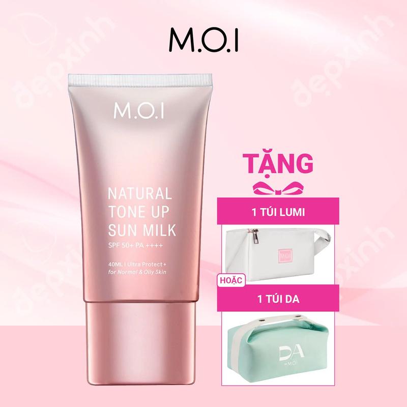   TẶNG QUÀ  Kem chống nắng nâng tone tự nhiên M.O.I Natural Tone Up Sun Milk SPF50+  PA ++++ 40ml 