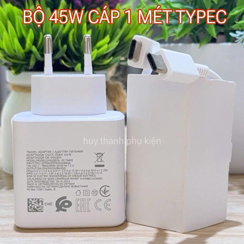  Bộ sạc siêu nhanh 45W PPS 2.0 hai đầu TypeC Cho SS S20 S21 S22 S23 S24 S25 Ultra Note 10 20 plus Sạc đầy pin chỉ 1 giờ và sạc siêu nhanh cho Laptop   Bảo hành 6 tháng 1 đổi 1  