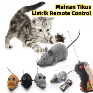 Mainan Tikus Listrik Remote Control / Mainan Tikus Interaktif / Tikus Interaktif Mainan Kucing / Bentuk Tikus Bisa Bunyi Mainan Hewan Peliharaan Doggy Bersuara Cit