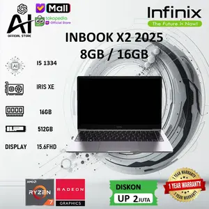INFINIX INBOOK X2 2025 SLIM I5 1334 I3 1315 16GB 8GB 512SSD 256GB SSD WIN11 14.0 FHD SRGB100 - LAPTOP ULTRABOOK NOTEBOOK