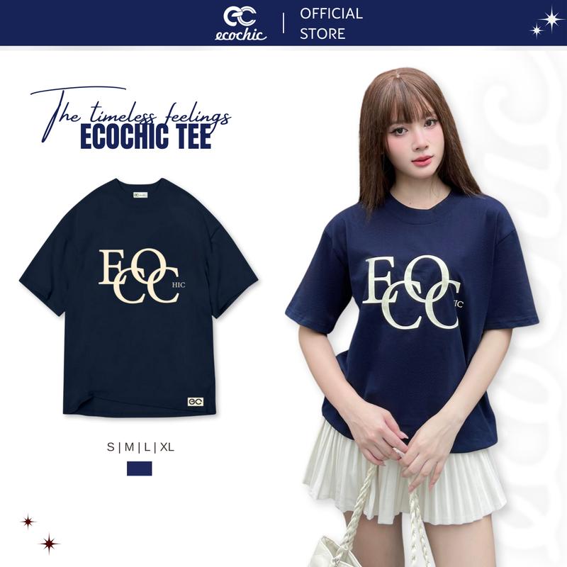 Áo Phông ECOCHIC Áo Thun Oversize Form Rộng Unisex Chất Liệu Cao Cấp 100% Cotton Local Brand B151