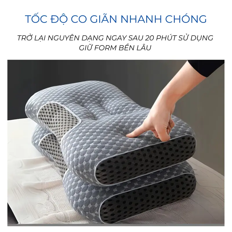 GỐI NGỦ CÔNG THÁI HỌC DỆT KIM, GỐI ÔM 1M1x30 DÀI CĂNG BÔNG TRẮNG 4