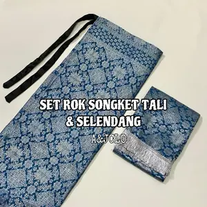 Set Rok Songket Tali dan selendang/Rok songket lilit dan selendang/roksongketplusselendang Casual Bawahan Wanita