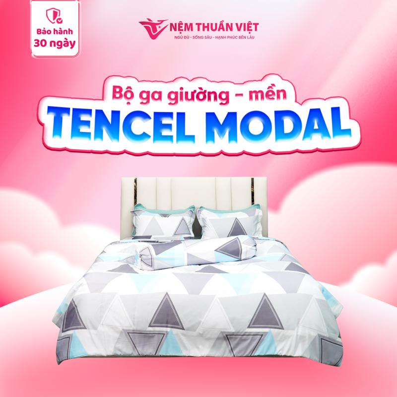 [Giá Tốt Livestream] Bộ Ga Giường /Mền Tencel Modal Thuần Việt - Lụa Tencel Thoáng Mát, Thấm Hút Mồ Hôi Tốt - bộ chăn ga gối đệm