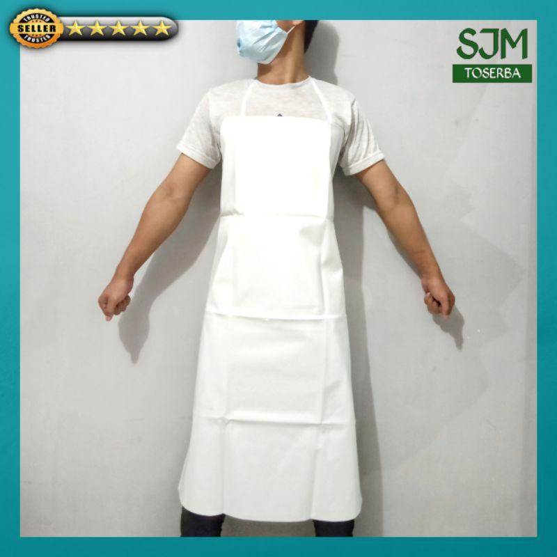 APRON PVC doff industri 1 Sisi celemek anti chemical waterproof anti air  Tali strap ceklok 2