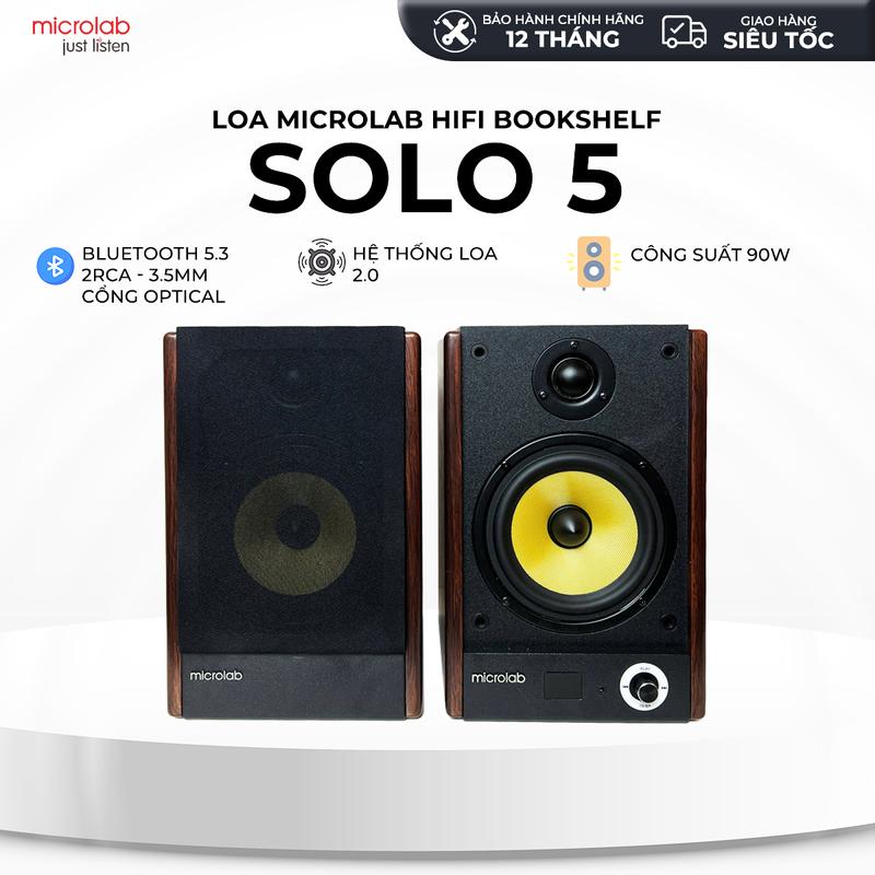  LOA MICROLAB HIFI BOOKSHELF SPEAKER SOLO 5 - BLUETOOTH - 90W 