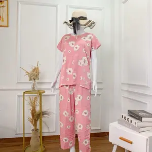 PAJAMAS ONE SET RAYON PREMIUM MOTIF TERBARU BAJU TIDUR BY SHAFIRA