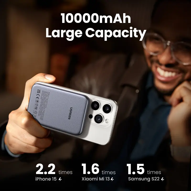 UGREEN Qi2 15W Sạc Nhanh Không Dây Từ Tính 10000mAh cho iPhone 16 Pro Max,powerbank 55135 1