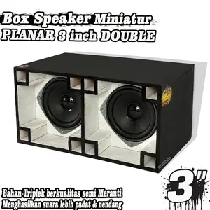 Box Speaker Miniatur Planar 3 Inch PUTIH