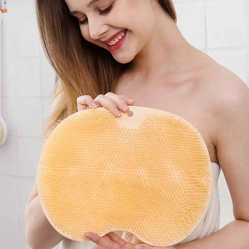 Bàn Chải Chà Chân Cho Người Lười Biếng, Bàn Chải Chà Lưng, Phòng Tắm, Mát Xa, Bồn Tắm, Rửa Chân, Bồn Tắm Silicon, Miếng Chà Chống Trượt 6