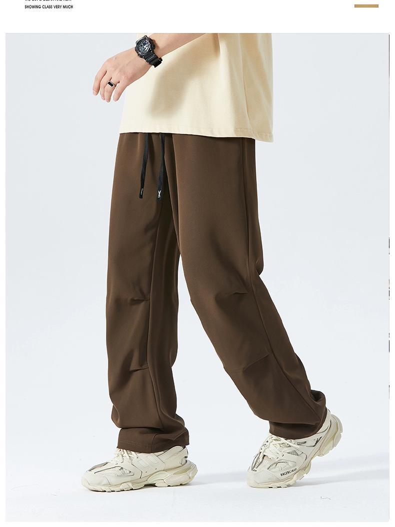 Celana Panjang Unisex Saku Ritsleting Cepat Kering TENCEL Fabric Keren Bernapas Elastisitas