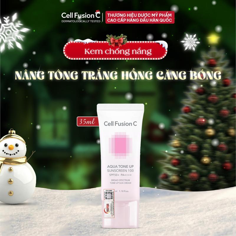 KCS 35ML - Kem Chống Nắng Nâng Tone Cấp Ẩm Căng Bóng Cho Mọi Loại Da Cell Fusion C Aqua Tone Up Sunscreen 100 SPF50+ PA++++
