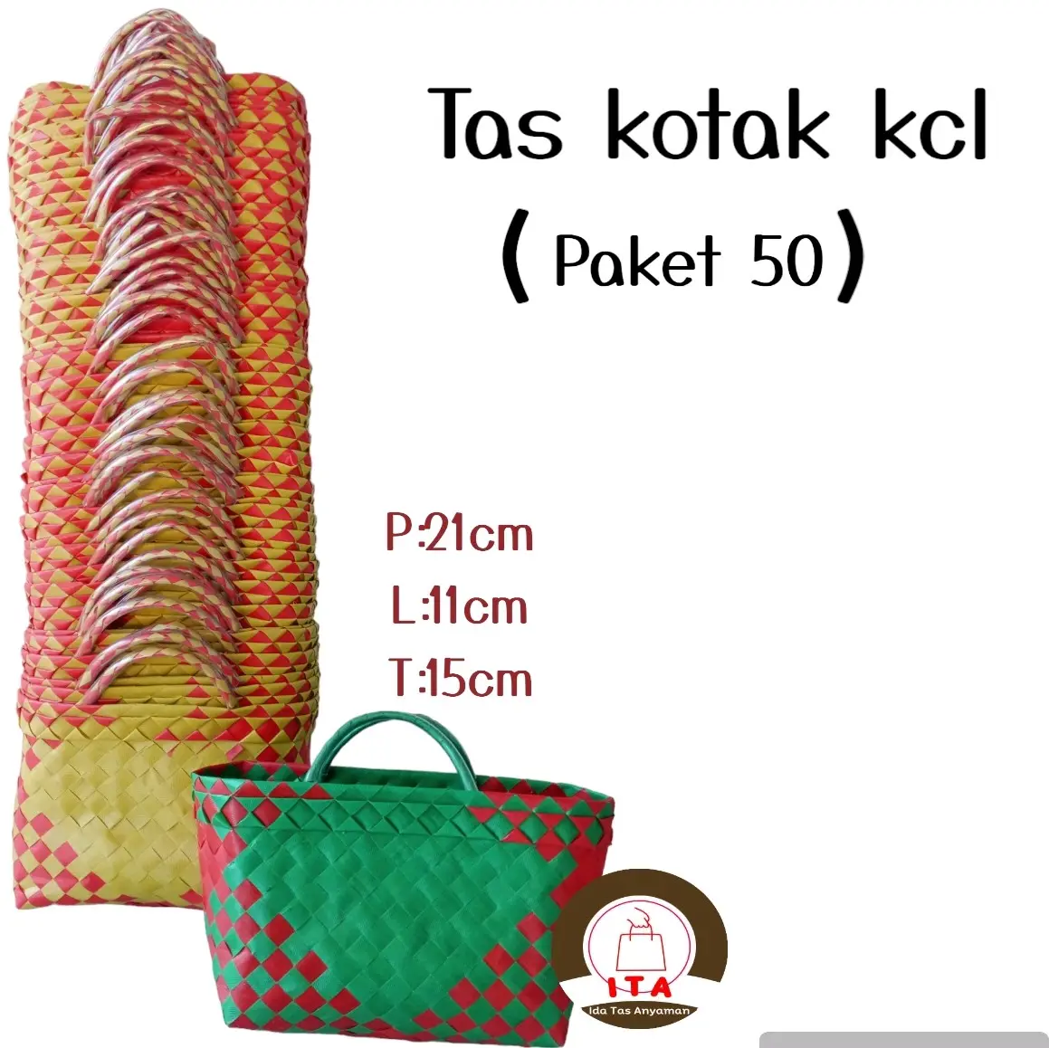 tas kotak kecil/berkat kecil (paket 50pcs)/tas hajatan