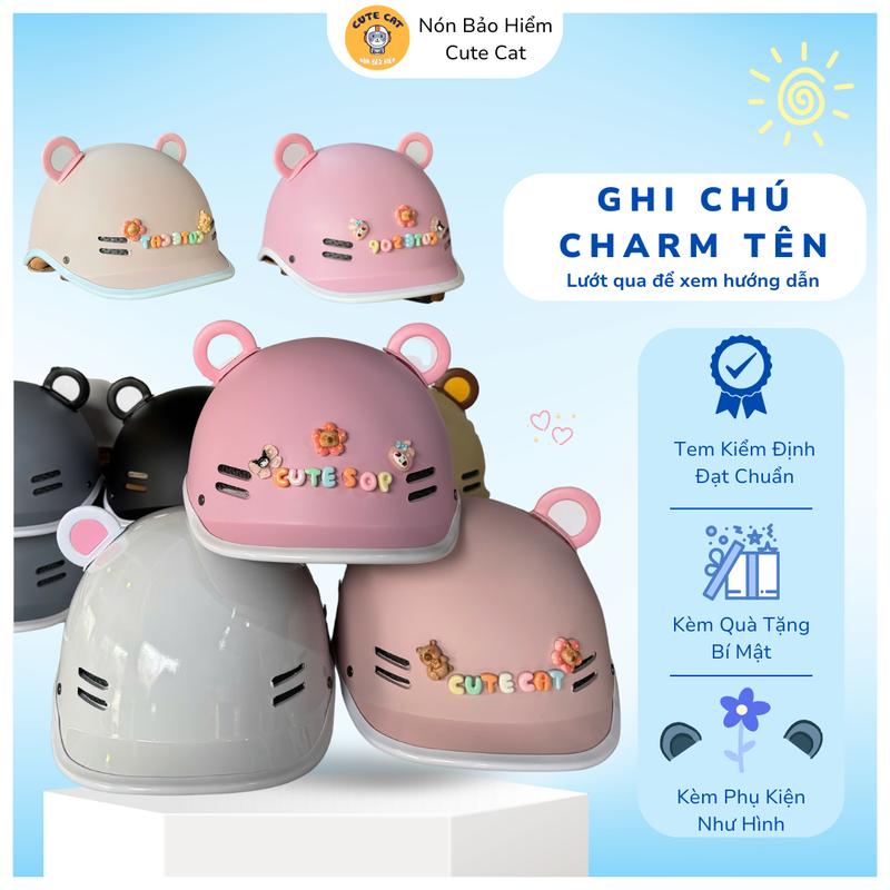 Nón Bảo Hiểm Nữa Đầu Kiểu Dáng Cá Heo Hottrend Chất Lượng Cao Cấp Tem Kiểm Định Đạt Chuẩn Đầy Đủ Kèm Phụ Kiện Cute Shop 