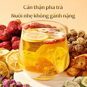 【Three Squirrels】20 Gói​ Trà dưỡng nhan​ ​Trà bổ khí huyết​​ nhiều topping hoa quả khô, uống nước Đẹp da, thanh nhiệt​​, Nước trà Tăng sức đề kháng​​ - Không chất phụ gia - Không hương liệu, không màu nhân tạo, không chất bảo quản