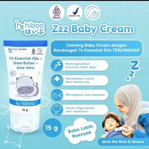 ￼hiboo Zzz Deep Sleep Baby Cream 15 gr 7X Essential Tidur & Kolik – Calming Baby Cream Skincare Anak Bayi Newborn Body Lotion Kulit Perawatan Sensitif