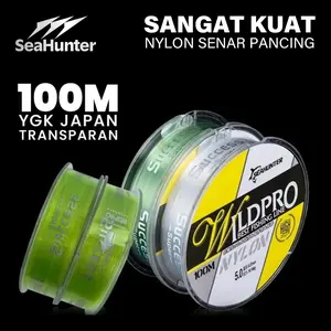 [Acak Warna&ukuran] SeaHunter Nylon Senar Pancing 100 Meters, Garis memancing Transparan, Anti Keriting Mudah Tenggelam Kuat Fishing Line, Japang Membuat Garis Memancing #Ikan Pancing