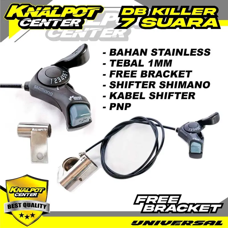 DB Killer 3 Suara Inlet 50mm dan 38mm - perdam suara 7 suara dengan switch atau shifter pengontrol 2
