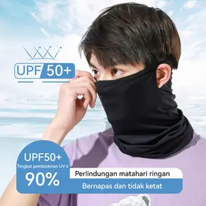 SOLOEVER Masker Half Face Ice Silk Anti UV UPF50+ Cepat Kering & Bernapas Windproof Adjustable untuk Olahraga, Sepeda Motor, Outdoor, Hiking, Fishing, Fashion
