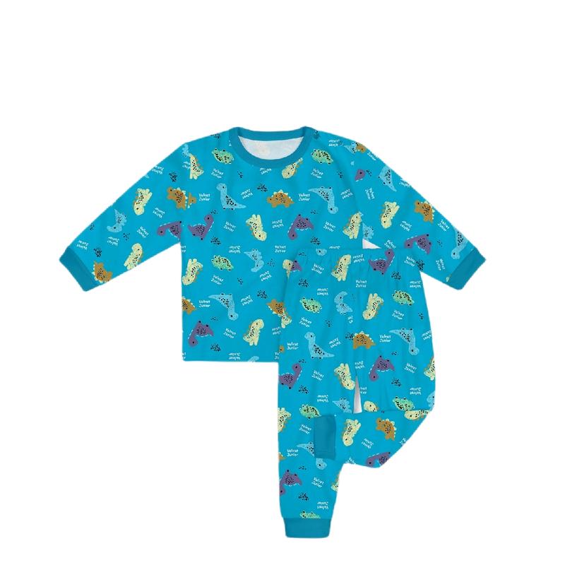 Velvet Junior Setelan panjang kancing bahu 2