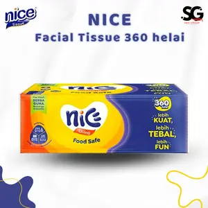 ( Paket 4 Pack) Tisu Nice Facial Tissue 360 helai - 2Ply - Tisu Halus - Lembut Promo murah - Cleansing  Membersihkan Wajah