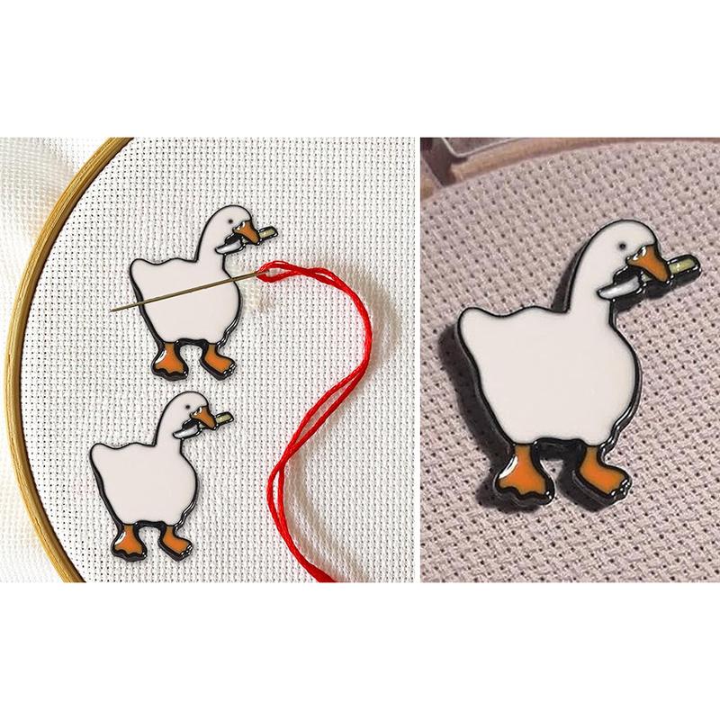 OAJ- Goose Needle Clip Sewing Needle Organizer 2 Pcs Magnetic Needle Holder for Sewing Cross Stitch Embroidery Essential Goose Needle Minder Clip 6