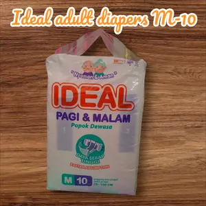 IDEAL PAGI DAN MALAM  POPOK DEWASA TIPE PEREKAT (M8, L7, XL6)
