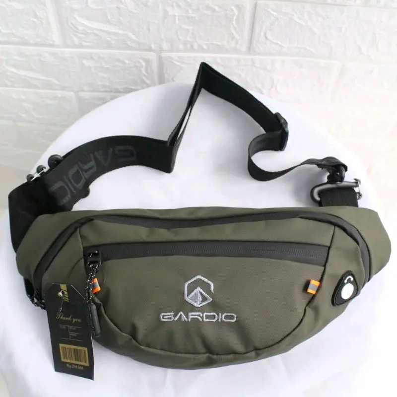 Tas Selempang Pria / Tas Waistbag Pinggang Cowok Anti Air Waterproof Premium Gardio - Cocok Untuk Aktivitas Harian Anda 2