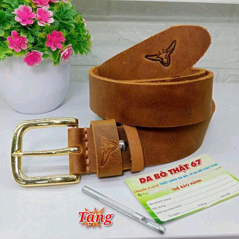 Thắt Lưng Da Bò Sáp cao cấp nguyên tấm 1 lớp. khóa hợp kim và inox Bền Đẹp. thắt lưng nam dài 1m2,bản dây 3.8cm.