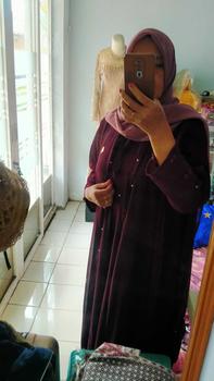 Product Review of Anum Premium Series Shafira Set Abaya Matt.Ceruty Armany Cocok untuk Kondangan dan Syar'i - Muslim Gamis Lembut Mewah Outer Mutiara from G**u 1