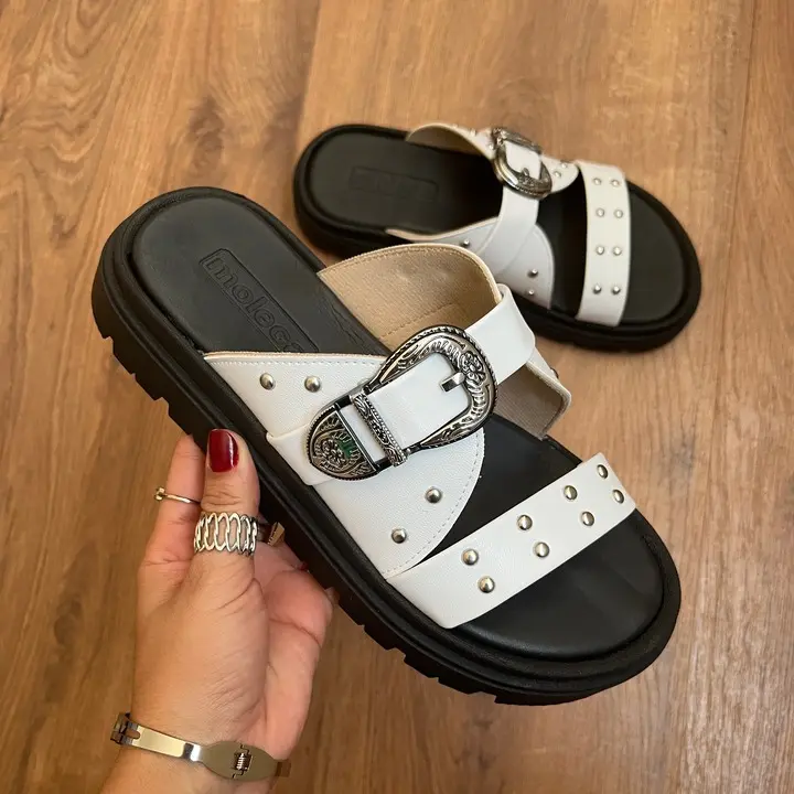 Sandália Moleca Birken Feminina com Fivela Papete 5504.103