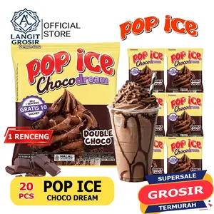 [ 20 SACHET] POP ICE CHOCO DREAM COKLAT EDISI BELI 1 RCG GRATIS 1 RENCENG.
