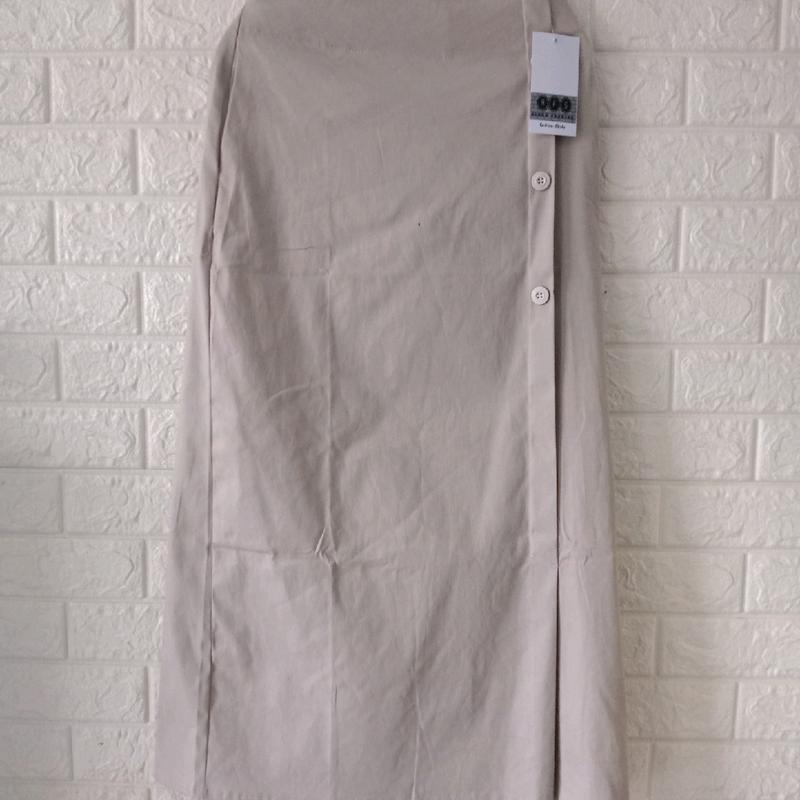 Rok span wanita cantik Rok wanita premium Bawahan rok katun Pinggang belakang karet 8