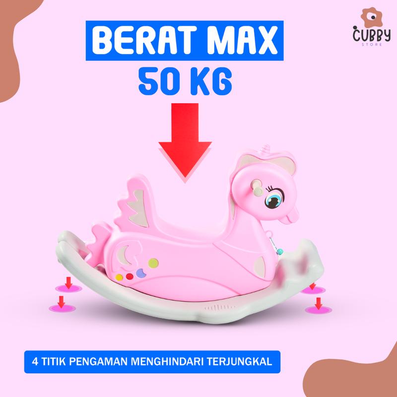 Mainan Kuda-Kudaan Anak Rocking Horse 334 Unicorn - Kuat Hingga 50 KG - Toys 5